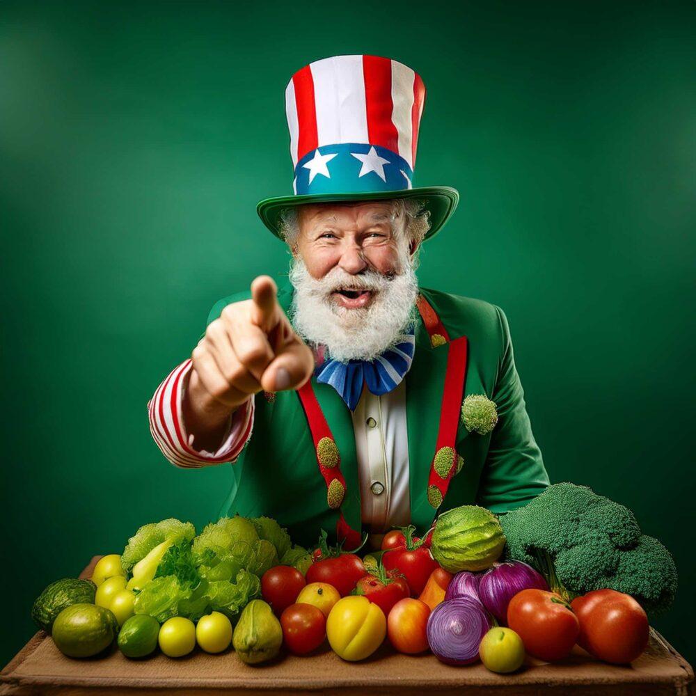 Veganer Uncel Sam