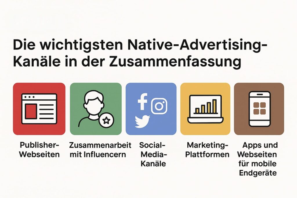 Die wichtigsten Native Advertising Kanaele in der Zusammenfassung