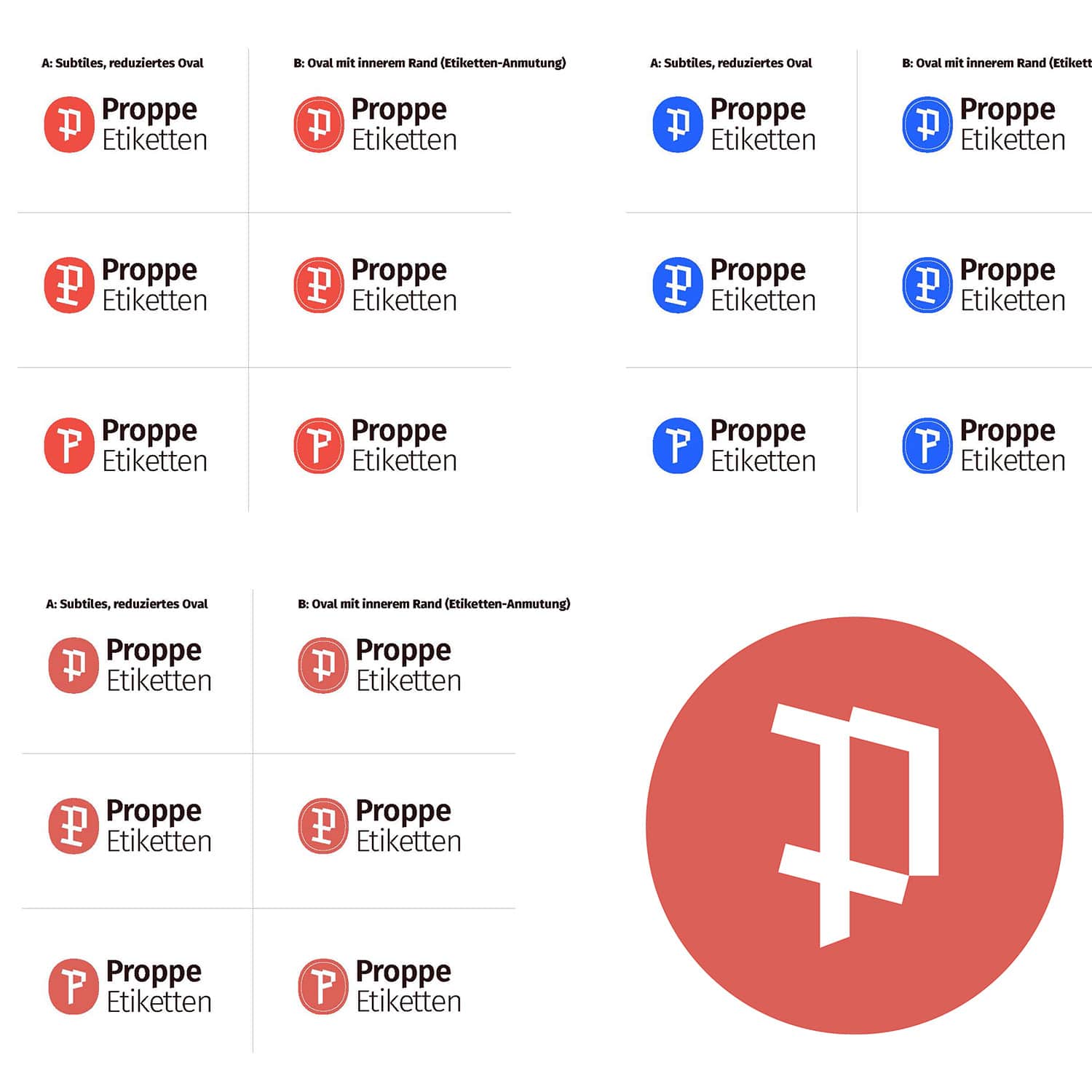 Proppe Etiketten Logo Entwicklung