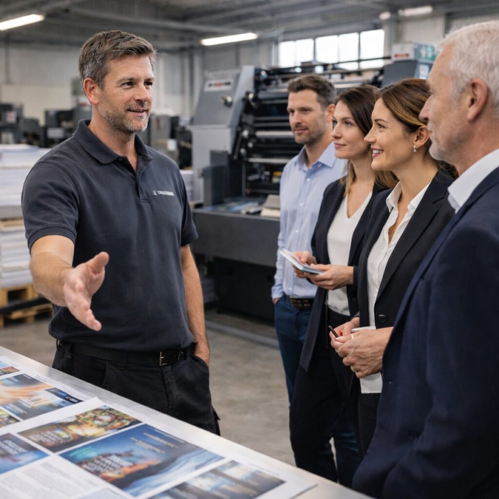 Druckereimarketing 2026: Warum klassische Betriebe endlich aufhören müssen, sich kleiner zu machen als sie sind 6 ChatGPT Image 19. Feb. 2026 16 36 21