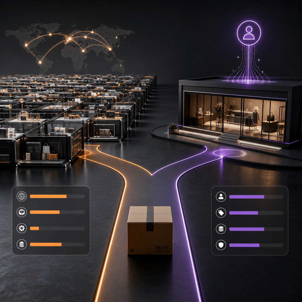 Cross-Border-E-Commerce 2026: Warum mehr Reichweite schnell zum Verlustgeschäft wird 3 Strategische Entscheidung zwischen Marktplatz und eigenem Onlineshop