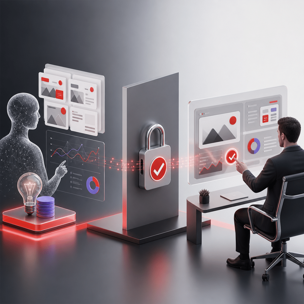 Meta AI analysiert jetzt Werbekonten: Was Unternehmen und Agenturen wissen müssen 3 Meta AI analysiert Kampagnen und gibt Empfehlungen, während ein Mensch die Änderungen im Werbekonto freigibt.